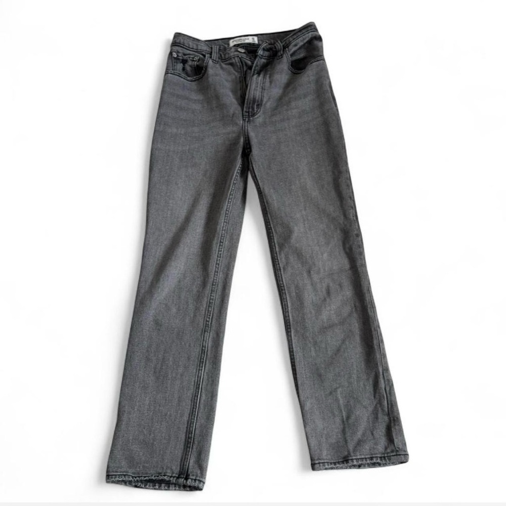 Abercrombie & Fitch Gray Ultra High Rise Ankle Jeans